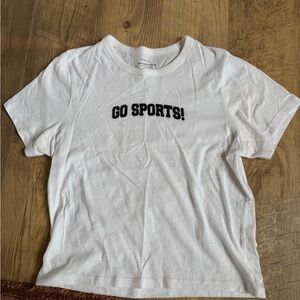 ABERCROMBIE & FITCH White 'Go Sports!' Tee